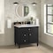 James Martin Vanities 36'' Single Vanity, Black Onyx w/ 3 CM White Zeus Quartz Top 424-V36-BKO-3WZ - alternate 5